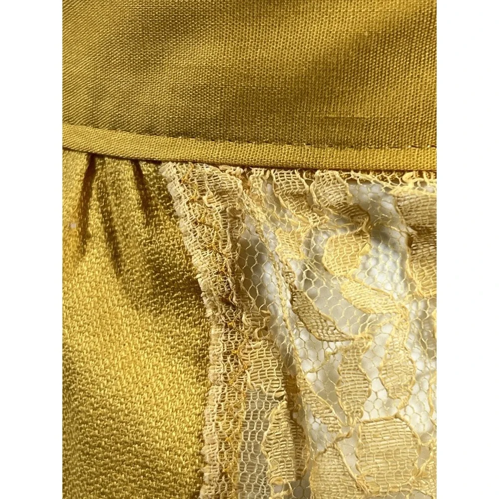 Vintage Embroidered Floral Apron Lace Cottagecore‎ Farmhouse Kitchen